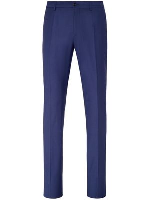 Philipp Plein pantalon de costume à plis marqués - Bleu