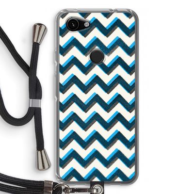 Onderbroken lijn: Pixel 3a Transparant Hoesje met koord