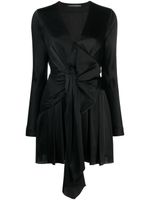 Alberta Ferretti robe plissée à détail de nœud - Noir - thumbnail