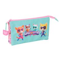 Alleshouder SuperKitties Roze Turkoois 22 x 12 x 3 cm