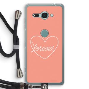 Forever heart: Sony Xperia XZ2 Compact Transparant Hoesje met koord