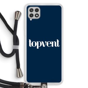 Topvent Navy: Samsung Galaxy A22 4G Transparant Hoesje met koord