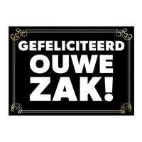 Gefeliciteerd ouwe zak - verjaardagskaart - ansichtkaart - wenskaart - Grappige kaart