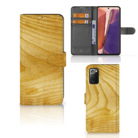 Samsung Galaxy Note 20 Book Style Case Licht Hout