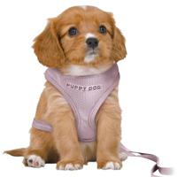 Trixie Trixie hondentuig junior puppy softtuig met riem lila - thumbnail