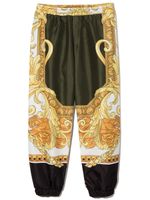 Versace Kids pantalon de jogging à imprimé baroque - Vert