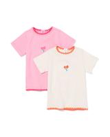 HEMA Baby T-shirt rib - 2 stuks roze (roze)