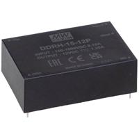 Mean Well DDRH-15-12P DC/DC-converter, print 12 V/DC Aantal uitgangen: 1 x Inhoud: 1 stuk(s) - thumbnail