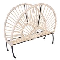 Home deco factory Tijdschriftenrek Rotan - 36 x 29 x 17 cm - boho/bohemian stijl