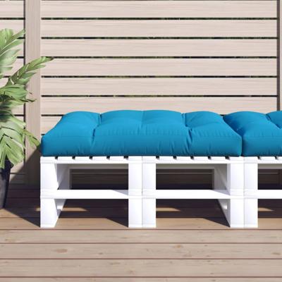 Palletkussen 120x80x12 cm stof blauw