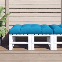 Palletkussen 120x80x12 cm stof blauw