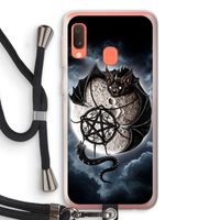 Volle maan: Samsung Galaxy A20e Transparant Hoesje met koord