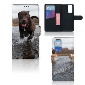 OnePlus 9 Pro Telefoonhoesje met Pasjes Honden Labrador