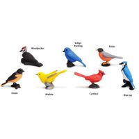 Plastic speelgoed figuren vogels 7 stuks - thumbnail