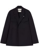 Jil Sander blazer en laine à simple boutonnage - Noir