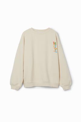 Sweatshirt illustratie palmboom - WHITE - XL