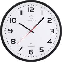 Renkforce RF-6826036 Wandklok Zendergestuurd 32 cm x 45.5 mm Wit/zwart