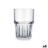 Glas Quid Cubik Transparant Glas 390 ml (6 Stuks)
