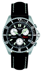 Horlogeband Tissot T16142651 / T600013021 Leder Zwart 20mm