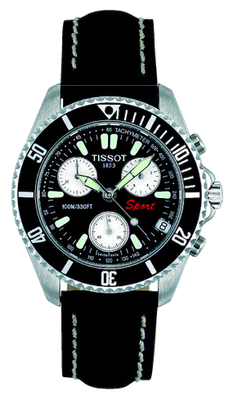 Horlogeband Tissot T16142651 / T600013021 Leder Zwart 20mm