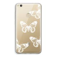 White butterfly: Huawei Ascend P8 Lite (2017) Transparant Hoesje - thumbnail