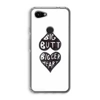 Big butt bigger heart: Google Pixel 3a Transparant Hoesje
