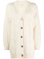 FRAME cardigan en maille torsadée - Blanc