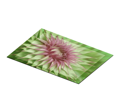 Placemat van bovenaanzicht distel