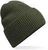 Beechfield CB384R Oversized Cuffed Beanie - Olive Green - One Size