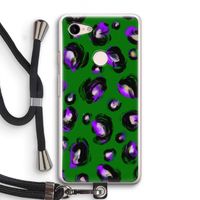 Green Cheetah: Pixel 3 Transparant Hoesje met koord