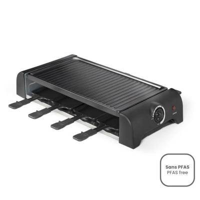 Racletteapparaat voor 8 personen - LIVOO - DOC312 - 1300W - 8 personen - Uitneembare antiaanbakgrillplaat - Regelbare thermostaat