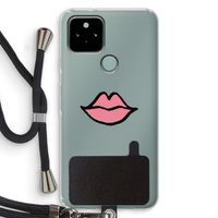 Kusje: Pixel 5 Transparant Hoesje met koord
