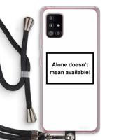 Alone: Samsung Galaxy A51 5G Transparant Hoesje met koord - thumbnail