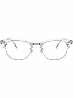 Ray-Ban lunettes de vue Clubmaster à monture transparente - Blanc