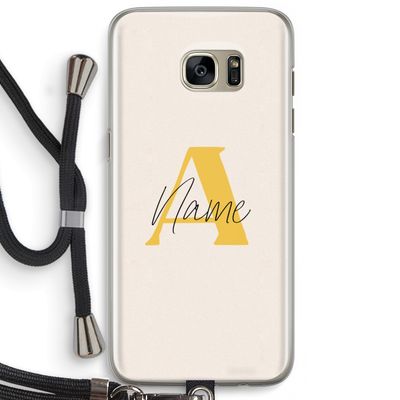 Amber Script: Samsung Galaxy S7 Edge Transparant Hoesje met koord