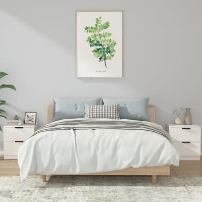 Nachtkastjes 2 st bewerkt hout wit
