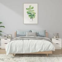 Nachtkastjes 2 st bewerkt hout wit