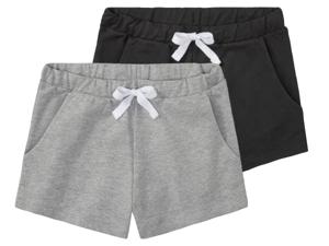 pepperts! Meisjes sweatshorts met hoog katoengehalte  (158/164, Zwart/grijs)