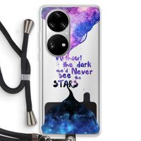 Stars quote: Huawei P50 Pro Transparant Hoesje met koord