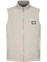 Dolce & Gabbana gilet réversible à plaque logo - Gris - thumbnail