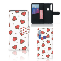 Motorola One Action Telefoon Hoesje Hearts