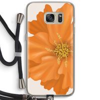 Orange Ellila flower: Samsung Galaxy S7 Transparant Hoesje met koord