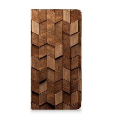 Book Wallet Case voor Samsung Galaxy A20e Wooden Cubes Book Wallet Case voor Samsung Galaxy A20e Wooden Cubes