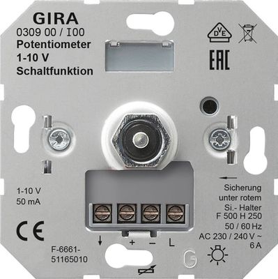 Gira 1-10v dimmer 030900 schakelfunctie