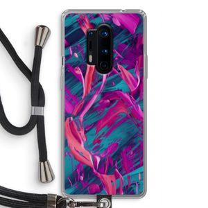 Pink Clouds: OnePlus 8 Pro Transparant Hoesje met koord