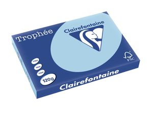 Clairefontaine Trophée Pastel, gekleurd papier, A3, 120 g, 250 vel, blauw