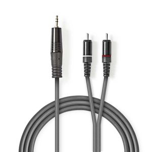 Nedis Stereo-Audiokabel | 3,5 mm Male naar 2x RCA Male | 5 m  | 1 stuks - COTH22200GY50 COTH22200GY50