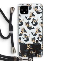 Zeemeermin: Pixel 4 XL Transparant Hoesje met koord
