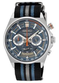 Horlogeband Seiko SSB409P1.8T63-00T00 Onderliggend Nylon/perlon Bi-Color 22mm