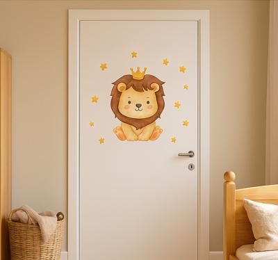 Leeuw voor kinderen deursticker